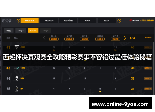 西超杯决赛观赛全攻略精彩赛事不容错过最佳体验秘籍