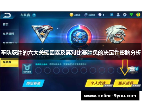 车队获胜的六大关键因素及其对比赛胜负的决定性影响分析